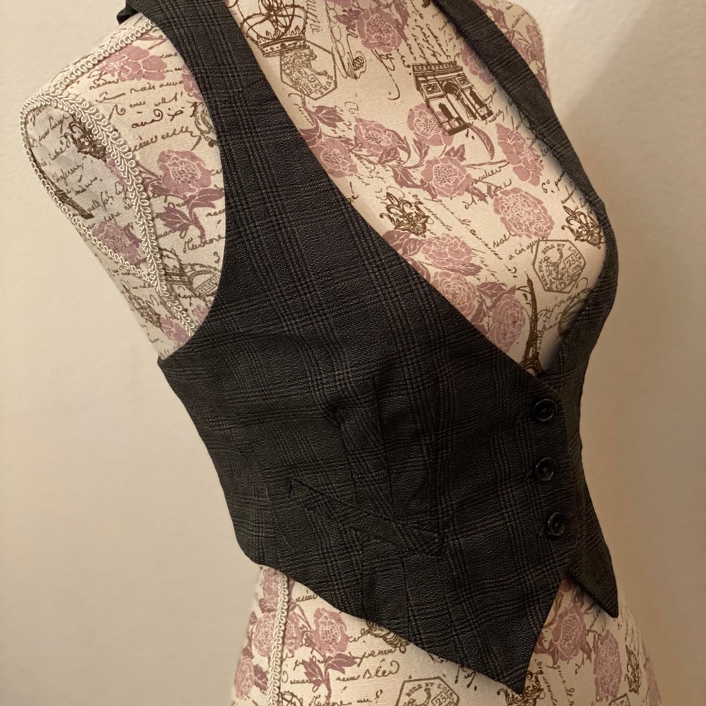 Grey and black professional vest